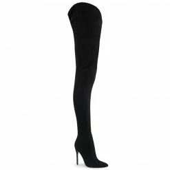 Pleaser COURTLY-4017 - Blk Faux Suede