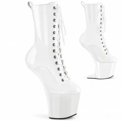 Pleaser CRAZE-1040 - Wht Pat/Wht Exotic Dancing