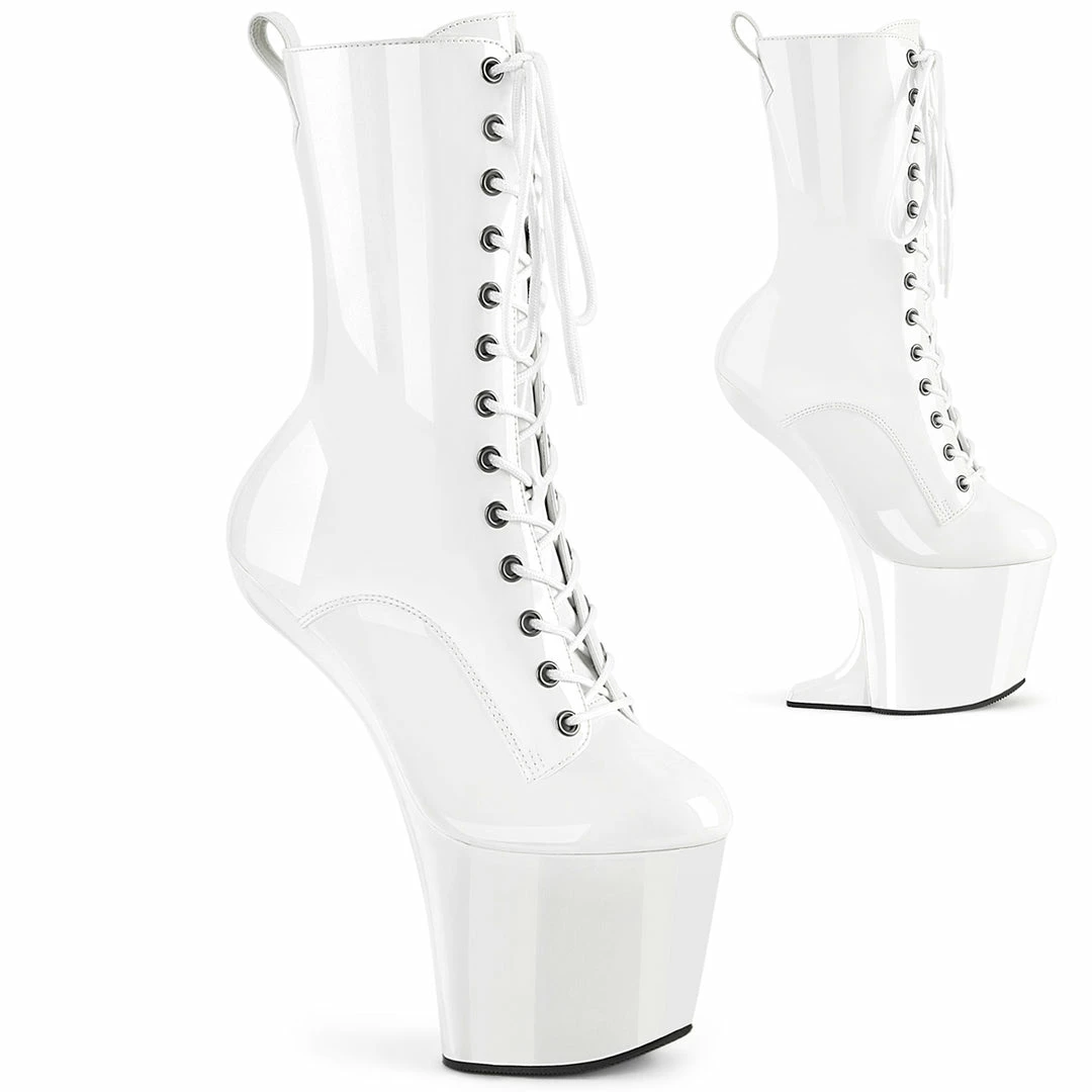Pleaser CRAZE-1040 - Wht Pat/Wht Exotic Dancing 3 Pleaser CRAZE-1040 - Wht Pat/Wht Exotic Dancing