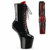 Pleaser Exotic Dancing CRAZE-1040FH - Blk-Red Pat/Blk Red
