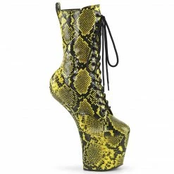Pleaser CRAZE-1040SP - Yellow Snake Print/Yellow Snake Print Exotic Dancing