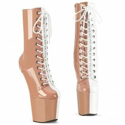 Pleaser Exotic Dancing CRAZE-1040TT - Blush-Wht Pat/Blush-Wht