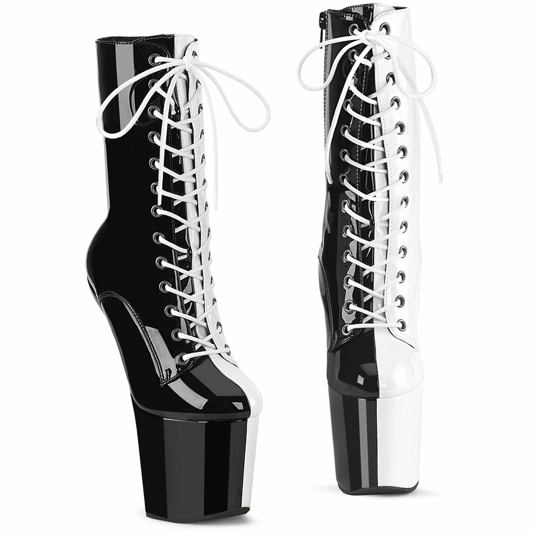 Pleaser CRAZE-1040TT - Blk-Wht Pat/Blk-Wht Exotic Dancing 3 Pleaser CRAZE-1040TT - Blk-Wht Pat/Blk-Wht Exotic Dancing