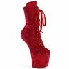 Pleaser Exotic Dancing CRAZE-1045VEL - Cranberry Crushed Velvet/M