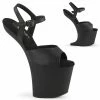 Pleaser Exotic Dancing CRAZE-809 - Blk Faux Leather/Blk Matte