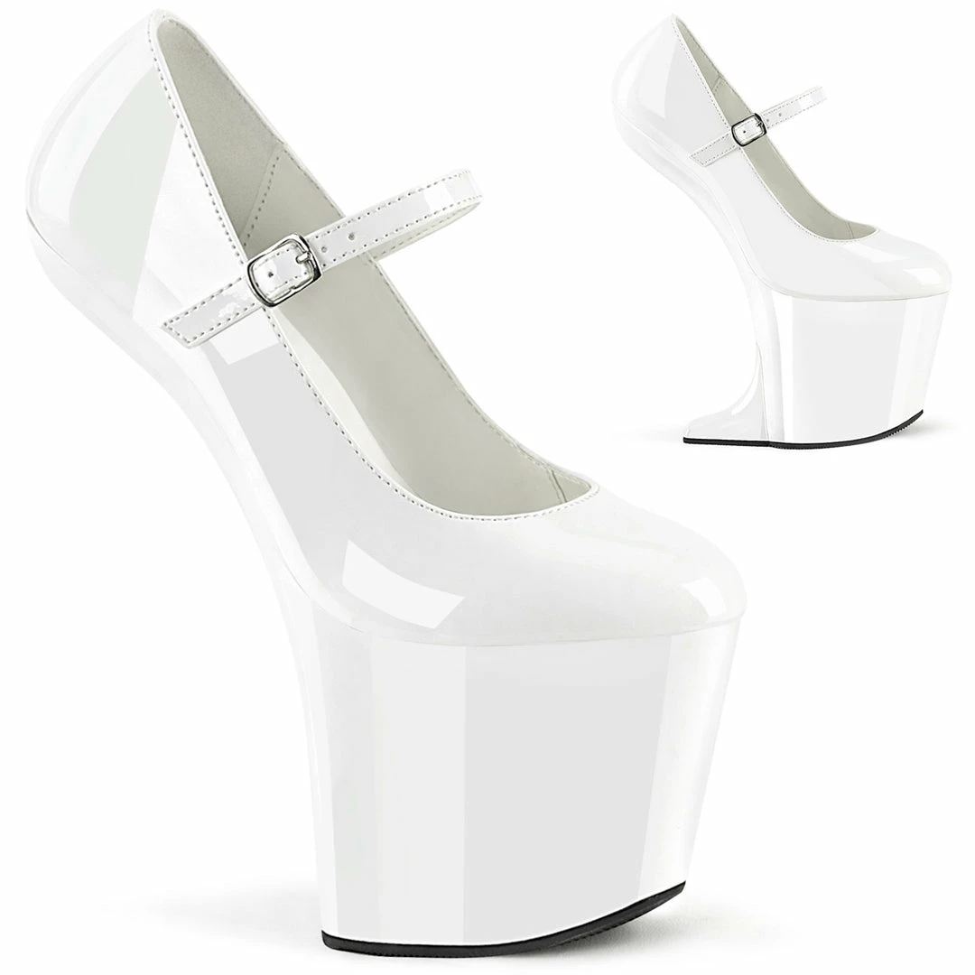Pleaser Exotic Dancing CRAZE-880 - Wht Pat/Wht 3 Pleaser Exotic Dancing CRAZE-880 - Wht Pat/Wht