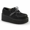 Demonia CREEPER-206 - Blk Vegan Suede-Vegan Leather Punk & Goth