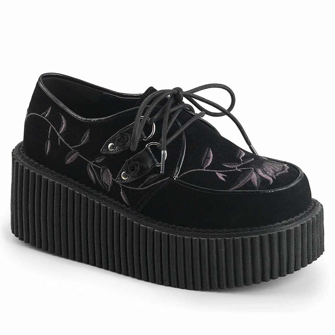 Demonia CREEPER-219 - Blk Velvet Punk & Goth 3 Demonia CREEPER-219 - Blk Velvet Punk & Goth
