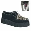 Demonia CREEPER-400 - Blk Suede-Cheetah Fur
