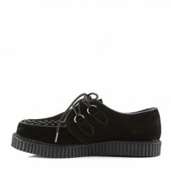 Demonia CREEPER-602S - Blk Suede Punk & Goth