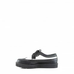 Demonia CREEPER-608 - Blk-Wht Leather 9 Demonia CREEPER-608 - Blk-Wht Leather