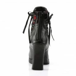 Demonia CRYPTO-51 - Blk-Red Lace Vegan Leather