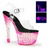 Pleaser CRYSTALIZE-308PS - Clr/Neon Icy H. Pink Exotic Dancing