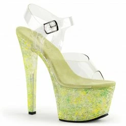 Pleaser CRYSTALIZE-308TL - Clr/Lime Crystal