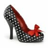 Pin Up Couture CUTIEPIE-06 - Blk-Wht Pu (Polka Dots Print) Vintage & Retro