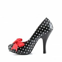 Pin Up Couture CUTIEPIE-06 - Blk-Wht Pu (Polka Dots Print) Vintage & Retro