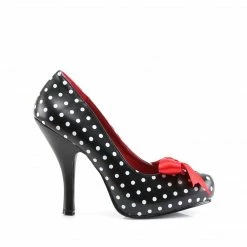 Pin Up Couture CUTIEPIE-06 - Blk-Wht Pu (Polka Dots Print) Vintage & Retro