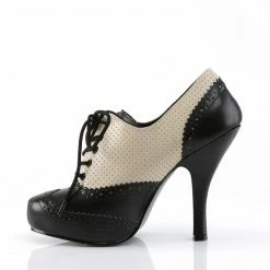 Pin Up Couture Vintage & Retro CUTIEPIE-14 - Cream-Blk Distressed Pu 9 Pin Up Couture Vintage & Retro CUTIEPIE-14 - Cream-Blk Distressed Pu