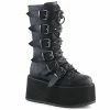 Demonia DAMNED-225 - Blk Vegan Leather Punk & Goth