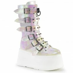 Demonia DAMNED-225 - Pearl Iridescent Vegan Leather