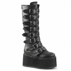 Demonia DAMNED-318 - Blk Vegan Leather