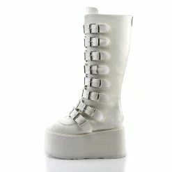 Demonia DAMNED-318 - Wht Vegan Leather 9 Demonia DAMNED-318 - Wht Vegan Leather