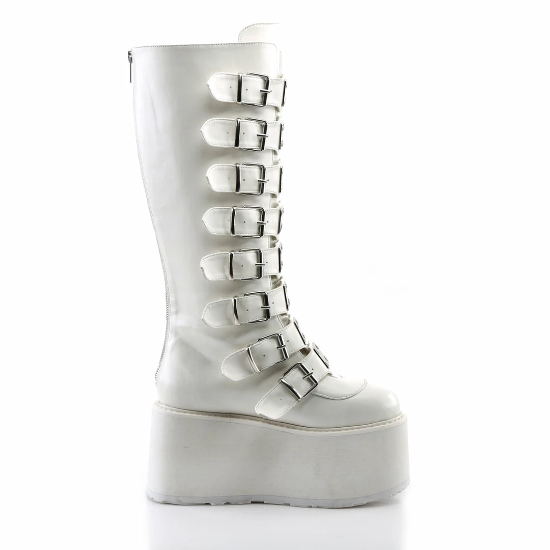 Demonia DAMNED-318 - Wht Vegan Leather 7 Demonia DAMNED-318 - Wht Vegan Leather