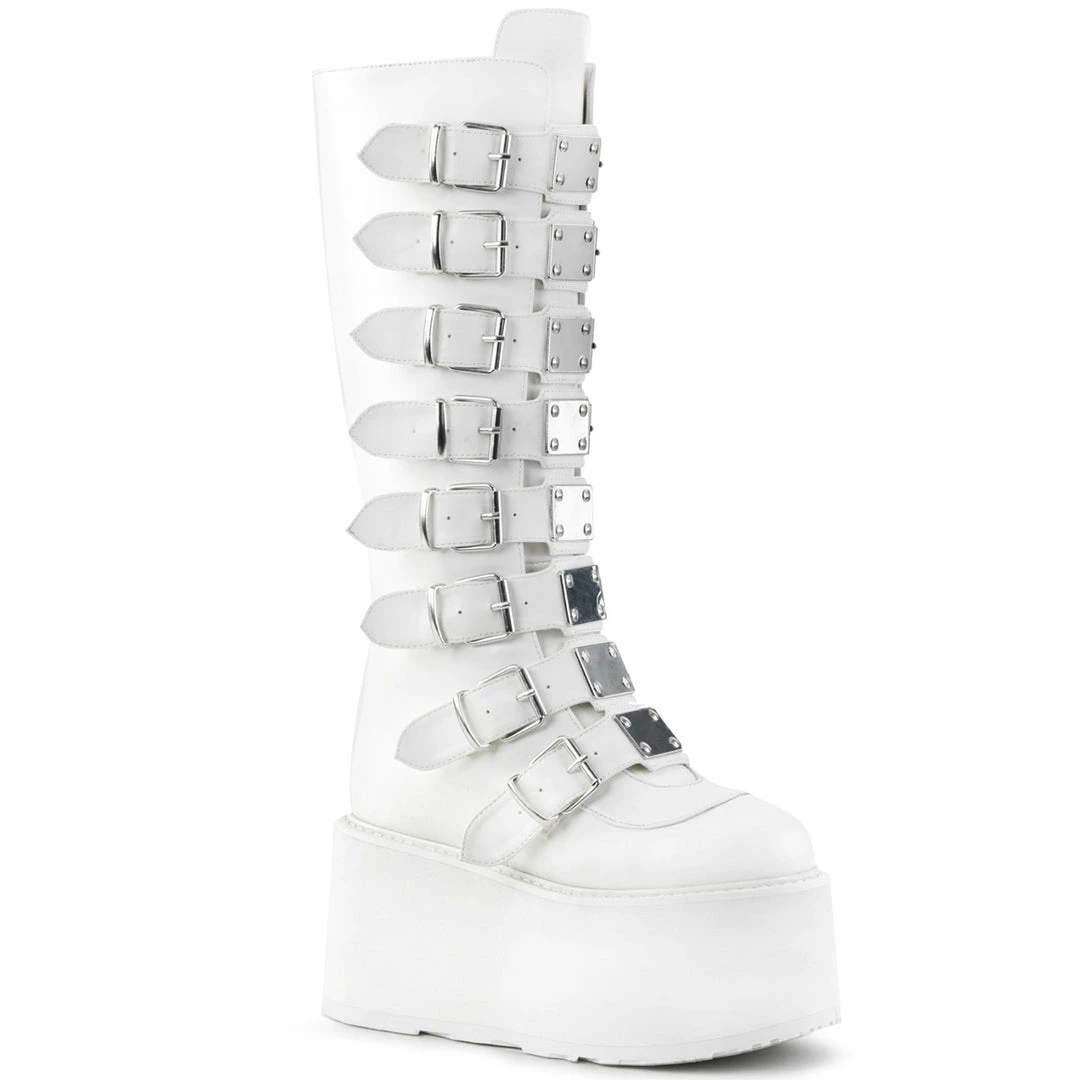 Demonia DAMNED-318 - Wht Vegan Leather 3 Demonia DAMNED-318 - Wht Vegan Leather