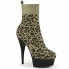 Pleaser DELIGHT-1002LP - Tan Str. Leopard Print Fabric/Blk Matte 2 Pleaser DELIGHT-1002LP - Tan Str. Leopard Print Fabric/Blk Matte