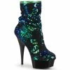 Pleaser DELIGHT-1004 - Green Iridescent Sequins/Blk 1 Pleaser DELIGHT-1004 - Green Iridescent Sequins/Blk