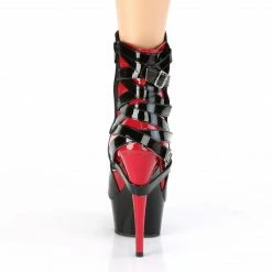 Pleaser DELIGHT-1012 - Blk-Red Pat/Blk-Red