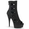 Pleaser DELIGHT-1014 - Blk Faux Suede/Blk Matte