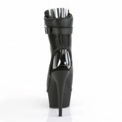 Pleaser DELIGHT-1016-1 - Blk Faux Leather/Blk Matte Exotic Dancing