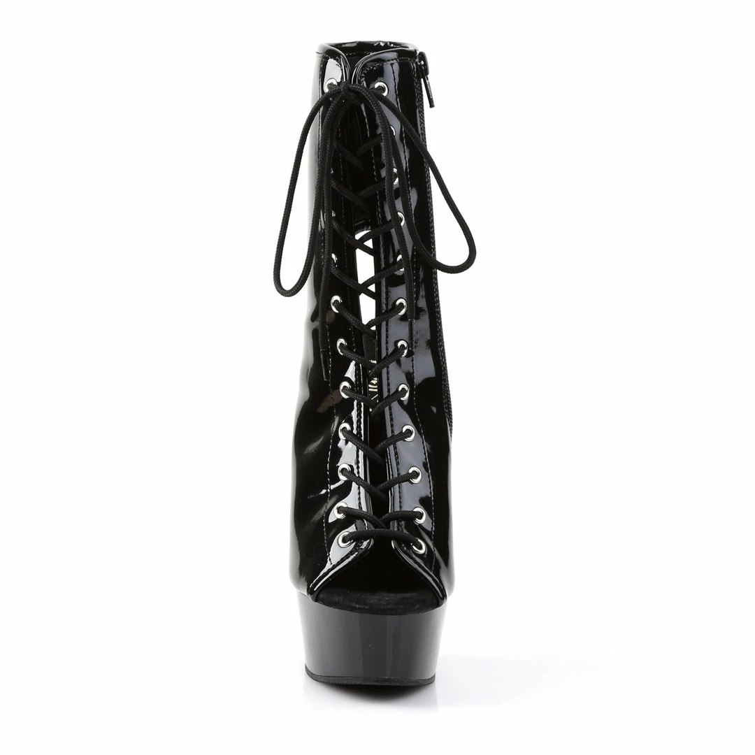 Pleaser DELIGHT-1016 - Blk Pat/Blk 4 Pleaser DELIGHT-1016 - Blk Pat/Blk