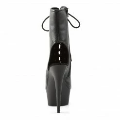 Pleaser DELIGHT-1016 - Blk Faux Leather/Blk Matte Exotic Dancing