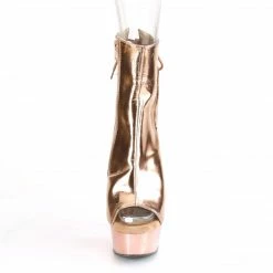 Pleaser DELIGHT-1018 - Rose Gold Metallic Pu/Rose Gold Chrome