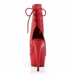 Pleaser Exotic Dancing DELIGHT-1018 - Red Faux Leather/Red 10 Pleaser Exotic Dancing DELIGHT-1018 - Red Faux Leather/Red