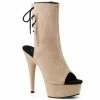 Pleaser Exotic Dancing DELIGHT-1018FS - Beige Faux Suede/Beige Faux Suede