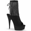 Pleaser DELIGHT-1018RSF - Blk Faux Suede/Blk Matte Exotic Dancing