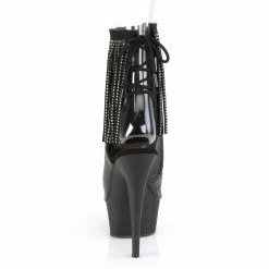 Pleaser Exotic Dancing DELIGHT-1018RSF - Blk Faux Leather/Blk Matte