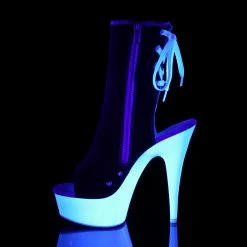 Pleaser Exotic Dancing DELIGHT-1018SK - Blk Canvas/Neon White