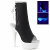Pleaser Exotic Dancing DELIGHT-1018SK - Blk Canvas/Neon White
