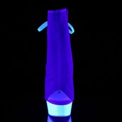 Pleaser DELIGHT-1018SK - Denim Blue Canvas/Neon White Exotic Dancing