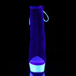 Pleaser Exotic Dancing DELIGHT-1018SK - Red Canvas/Neon White