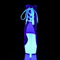 Pleaser Exotic Dancing DELIGHT-1018SK - Red Canvas/Neon White