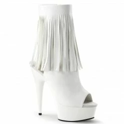 Pleaser Exotic Dancing DELIGHT-1019 - Wht Faux Leather/Wht