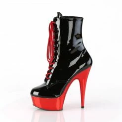 Pleaser DELIGHT-1020 - Blk Pat/Red Chrome 9 Pleaser DELIGHT-1020 - Blk Pat/Red Chrome