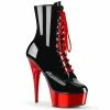 Pleaser DELIGHT-1020 - Blk Pat/Red Chrome 2 Pleaser DELIGHT-1020 - Blk Pat/Red Chrome