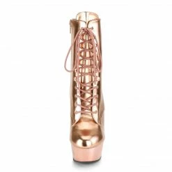Pleaser DELIGHT-1020 - Rose Gold Metallic Pu/Rose Gold Chrome Exotic Dancing