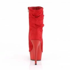 Pleaser DELIGHT-1031 - Red Faux Suede/Red Matte Exotic Dancing